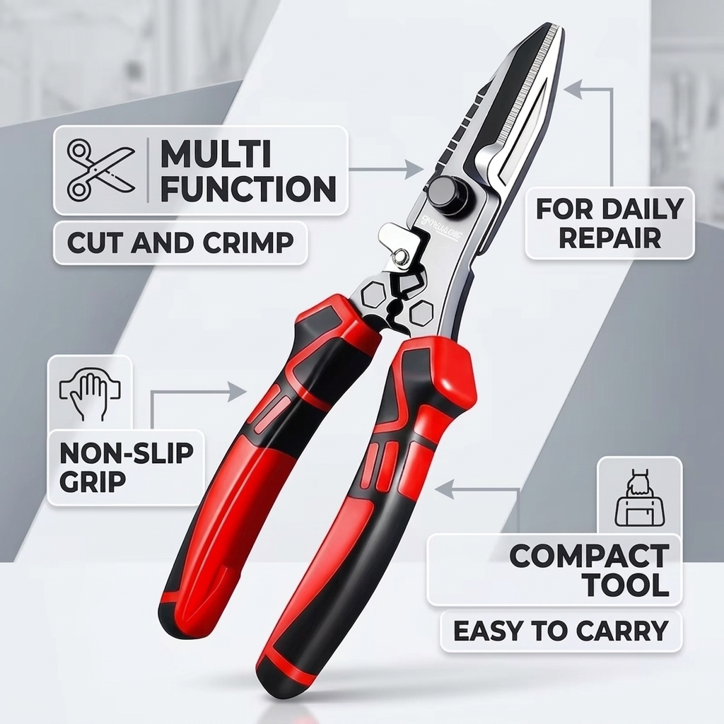 Multi Tool Plier - Çok Fonksiyonlu Elektrikçi Makası Kablo Kesici
