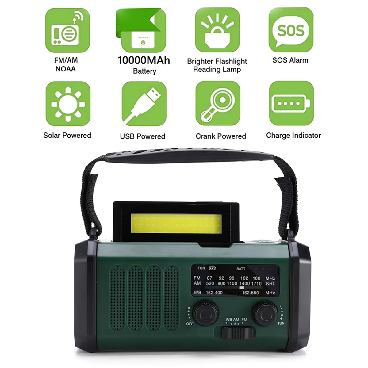 Solar Emergency Charger - Yeni Elektronik LED Acil Durum Powerbank