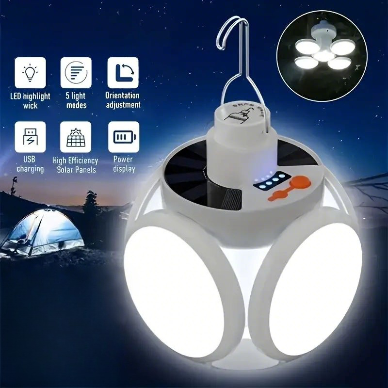 Solar Emergency Charger - Kancalı Solar Şarj Işığı Çoklu Aydınlatma